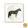 Marco de aleación de aluminio Junshi Moderno Sencillo Pintura Decorativa de Restaurante de Caballos Sala de Estar Dormitorio Pintura Colgante Porche Sala de Modelo Pintura de Pared