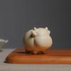 Figurilla de Vaca Pequeña de Fruta Marfil Luminosa Nuevo Artesanía de Escritorio Mascota de Té Buey del Zodíaco Brillante Tallado