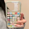 Adequado para capa de celular Apple 17, proteção total da borda, design de desenho animado, iPhone 16, sensação de alta qualidade, estilo de nicho para mulheres, 14pl, padrão colorido de frutas em tela cheia