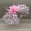 Chapéu francês vestido de noiva véu de viagem temperamento versátil retrô pena rede flor acessórios de cabelo tiara