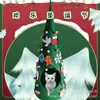 Casa Lavable para Gatos de Interior Cama para Gatos Esterilla para Gatos Nido de Fieltro para Gatos Árbol de Navidad Paraíso para Mascotas Nido de Gato Verde Navideño