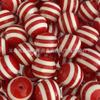 Fábrica em estoque atacado 20mm resina listra frisado cor sólida contas de furo reto roupas DIY jóias frisado