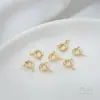 Chapado en Oro de 14K Oro Real de 18K Hebilla de Resorte Collar Pulsera Terminación Pinza de Langosta Hebilla de Conexión Materiales para Manualidades Accesorios Hechos a Mano
