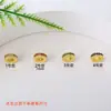 Color Oro 18K Conservación del Color Micro-Pavimentado Circonita Corte Recto Separador de Rueda Separador de Agujero Grande Cuentas DIY Pulsera Joyería Accesorios