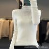 Otoño e Invierno Nuevo Suéter de Punto de Cuello Alto para Mujer Suéter de Punto de Manga Larga Delgado Interior de Cuello Alto