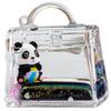 Panda de baloncesto aceite en la botella de arenas movedizas decoración de escritorio llavero acrílico accesorios colgante de bolsa pequeño regalo al por mayor
