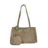 Bolsa tote de camurça estilo coreano, bolsa de ombro HOBO, bolsa cesta de grande capacidade, bolsa de trabalho da moda vintage para o trabalho