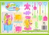 Brinquedo de Carrinho com Balde de Areia para Brincadeiras na Água e na Praia de Verão, Três Pá, Balde de Areia Conjunto de 8 Peças, Pá de Brinquedo para Crianças, Conjunto de Ampulheta