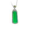 Moda Entrada Lujo Estilo Nacional Elegante Frío Sentido de Alta Gama Verde Imitación Calcedonia Colgante Collar Largo para Mujeres