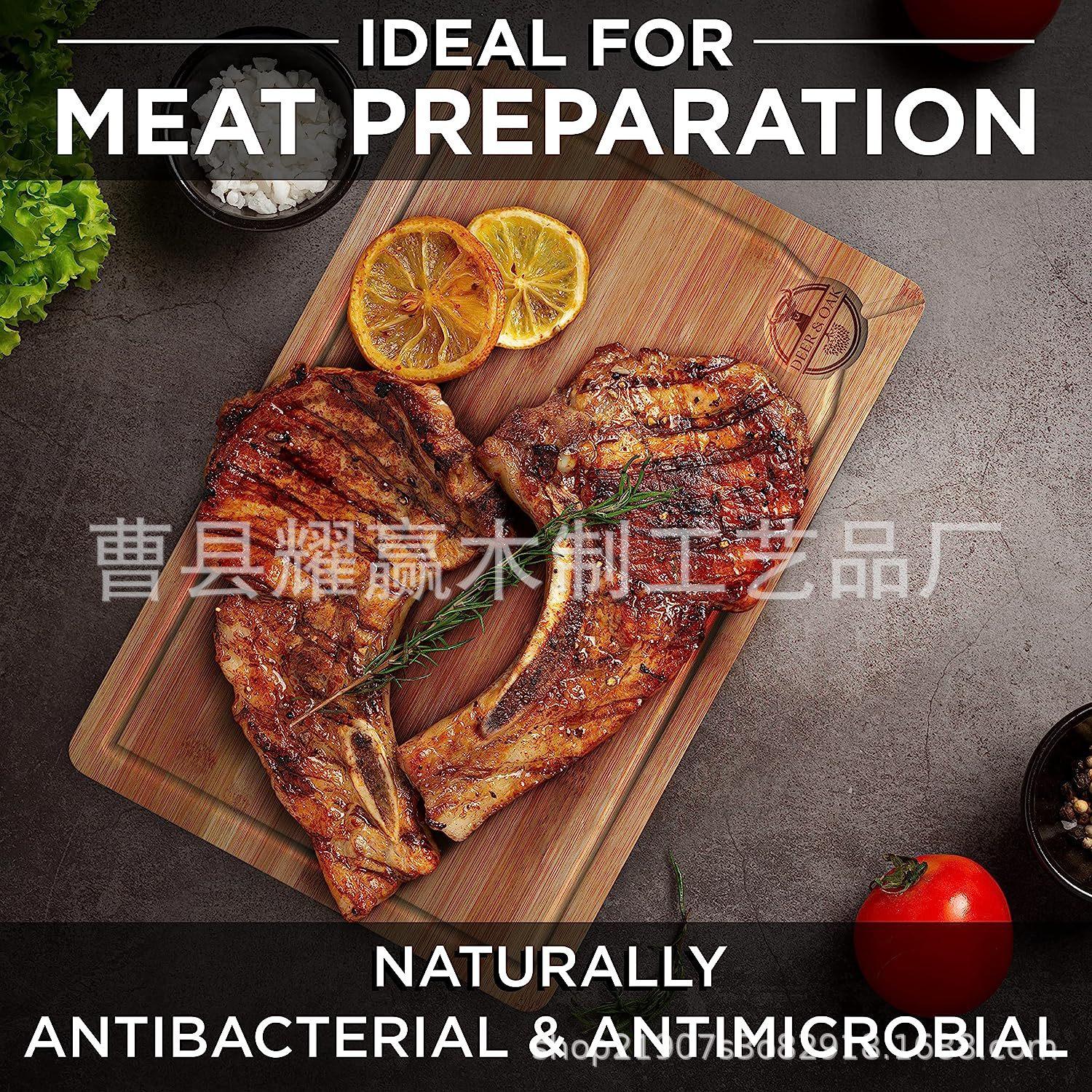 竹制加大加厚方形砧板厨房水果蔬菜切菜板托盘牛排披萨板BSCI