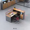 Combinação Personalizada de Mesa e Cadeira para Funcionários com Divisória de Tela, Estação de Trabalho Moderna para Escritório Financeiro Personalizada