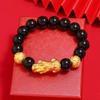 Micro-incrustado zircão vison cintilante pulseira de contas pretas das mulheres luz de nicho de luxo pulseira requintada jóias de mão das meninas atacado