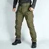 Pantalones Softshell Impermeables para Hombre para Exteriores Otoño e Invierno Pantalones Térmicos Largos Casuales de Carga Pantalones de Senderismo Gruesos de Forro Polar