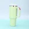 Taza térmica de acero inoxidable 304 transfronteriza segunda generación 40 oz taza para coche gran capacidad taza con asa de pajita taza de hielo portátil