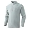 Nueva chaqueta informal de forro polar, ligera y transpirable, suéter de forro polar para correr para hombre de otoño e invierno, chaqueta sudadera de forro polar con media cremallera