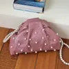 Bolso de concha de perla de moda transfronterizo 2026, bolso cruzado, bolso de noche vintage de lujo ligero, bolso de hombro