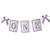 Banner Temático de Lazo para Silla Alta de 1 Año, Bandera para Fiesta de Primer Cumpleaños, Topper para Pastel, Sombrero de Cumpleaños Uno/Dos, Corona