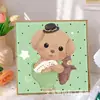 Pintura de Diamantes para Niños Kuromi Hecho a Mano DIY Pintura de Pegatinas de Diamantes Sanrio Pintura de Diamantes con Diamantes Completos 5D Tamaño Pequeño