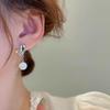 Aretes de Corazón Hueco Piedra Ojo de Gato Estilo Minimalista Personalidad Única Temperamento Aretes para Niña Pinzas para Orejas de Perla