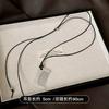 Collar con colgante de peine extraíble de cuerda negra de diseño nicho que combina con todo, cadena larga para sudadera, accesorios de cuello de alta gama para mujer