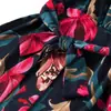 Venta Caliente Transfronteriza de Aliexpress Nuevo Producto Primavera 2026 Vestido Estampado de Manga Larga con Cuello en V y Cinturón