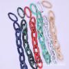 8398-Anel de abertura inclinado de duas cores 19*35 Bolsa de fivela de corrente destacável oval com brincos de corrente Material de sapato Acessórios de colar