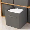 Caixa de Armazenamento de Tecido Não Tecido Sem Tampa, Grande Caixa Dobrável para Armazenamento de Roupas Domésticas, Itens Diversos, Livros, Cesta de Armazenamento de Tecido Atacado