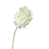 Flor artificial, tallo único, decoración para sala de estar del hogar, ramo de flores artificiales, flor de cardo nórdico aterciopelada, decoración de boda