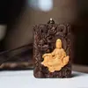 Escultura de Madeira de Ágar Tanyun Xianglong Paisagem Seguro Sem Incidentes Marca Pingente Artesanato em Madeira Pingente de Segurança para Carro