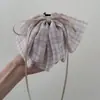 Presilha de Laço de Fita de Alta Qualidade Estilo Coreano para Mulheres, Presilha de Rabo de Cavalo, Grampo de Cabelo, Grampo de Cabelo Meio Preso com Temperamento Suave, Presilha Jacaré
