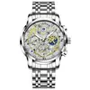 Binbang Reloj Genuino para Hombre Casual Multifuncional Impermeable Moderno de Negocios Versión Coreana Reloj Luminoso Reloj de Cuarzo para Hombre