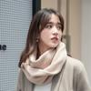 Versión coreana de otoño e invierno nuevo estudiante femenino bufanda de punto de lana coreana color sólido gruesa cálida cuello jersey
