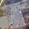 Pegatinas para Uñas de Foil Dorado DIY Populares Estilo Oscuro Pegatinas para Uñas Decoraciones de Uñas de Conejito y Moño Uñas Portátiles