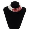 Collar con borlas y gotas de sangre de viento gótico para mujer, joyería transfronteriza de comercio exterior europeo y americano, gargantilla de cuentas para Halloween