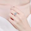 Anillo de Plata de Ley S925 Xindeyi para Mujer, Forma Irregular, Lujo Exagerado, Estilo Europeo y Americano, Suministro Directo del Fabricante, Anillo de Moissanita de 3 Quilates