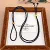 Cuerda Trenzada Tienda de Oro Mismo Estilo Cuerda Trenzada Cuerda de Alto Nivel Cuerda de Collar Avanzada con Colgante de Oro Arena Lanyard Unisex