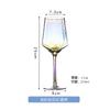 Luz luxo diamante martelo padrão cálice champagne vidro vidro cristal vidro vinho vidro borda dourada vinho vidro terno copo de vinho estrangeiro por atacado