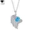 Collar de Alas de Ángel para Mujer Knn-1059 Kamanqi Joyería Transfronteriza Lujo Ligero Cadena para Clavícula de Gama Alta Accesorio Colgante