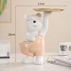 Directo de fábrica bandeja creativa de oso oficina mueble de TV dormitorio escritorio almacenamiento decoraciones resina adornos pequeños