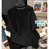 Combina con Pantalones de Piel de Tiburón, Camiseta de Manga Corta Cepillada, Top de Manga Media de Longitud Media para Mujer, Camiseta Básica Engrosada para Primavera, Verano, Otoño e Invierno