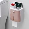 Italian Coco Double-layer Toilet Tissue Caixa Rack de Armazenamento de Papel Sanitário Caixa de Papel Punch-free Tissue Holder Tubo de Papel Higiênico Rolo de Papel