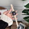 Pulseira de Couro Xiaomanyao com Superfície de Gelo Adequada para Apple Watch S10 S11 Xiaomi Huawei Gt6 Fit4 Pulseira de Couro