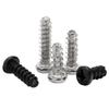 Acero al carbono grado 4.8 PT niquelado cabeza redonda cruz corte cola autoperforante negro cabeza disco cruz corte cola autoperforante M2M3M4