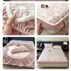Lençol de Cama Ajustável de Veludo Leite com Padrão Esculpido, Capa de Cama com Cobertura Total de 360 Graus Meticulosamente Projetada, Antiestático, Grau Materno e Infantil, Macio e Quente