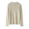 Suéter de punto suave y acogedor para mujer transfronterizo al por mayor con cuello alto pequeño, camiseta base de manga larga, cuello semi-alto, nueva prenda superior de moda para otoño e invierno