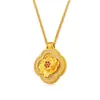 Novo Colar de Flor de Peônia Estilo Chinês para Mulheres, Corrente de Clavícula Estilo Nacional em Filigrana, Corrente de Pescoço de Flor Escavada Oca, Joia Auspiciosa de Luxo Leve