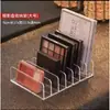 Caja de almacenamiento para paleta de sombras de ojos, estuche de polvera, estante de plástico transparente para rubor de maquillaje, cosméticos, partición acrílica