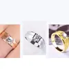 Anillo de Imitación de Moissanita para Hombre Chapado en Platino 18K Anillo de Diamante de 1 quilate Anillo de Cara de Arena Estable de Bajo Perfil