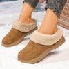 Sapatos Femininos, Sapatos Birkenstock de Veludo, Sapatos Femininos Slip-On de Pele de Cordeiro, Novos Botas de Neve Quentes Antiderrapantes de Inverno, Gorro de Algodão