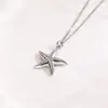 Serie Marina de Nicho Transfronteriza Collar Colgante de Concha Estrella de Mar Caracola Joyería de Cobre Versátil para Mujer Accesorios Colgante